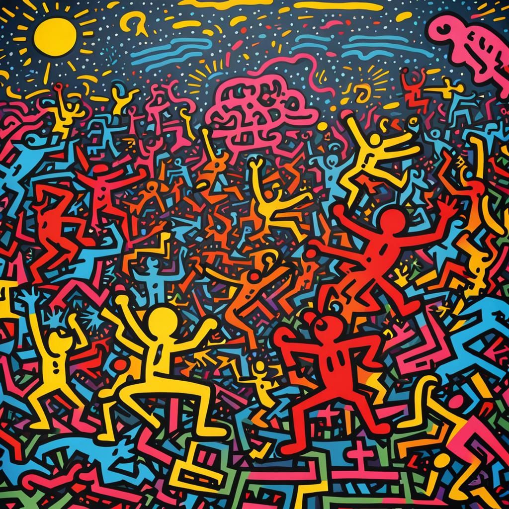 Dynamic Street Art Style Digital Painting