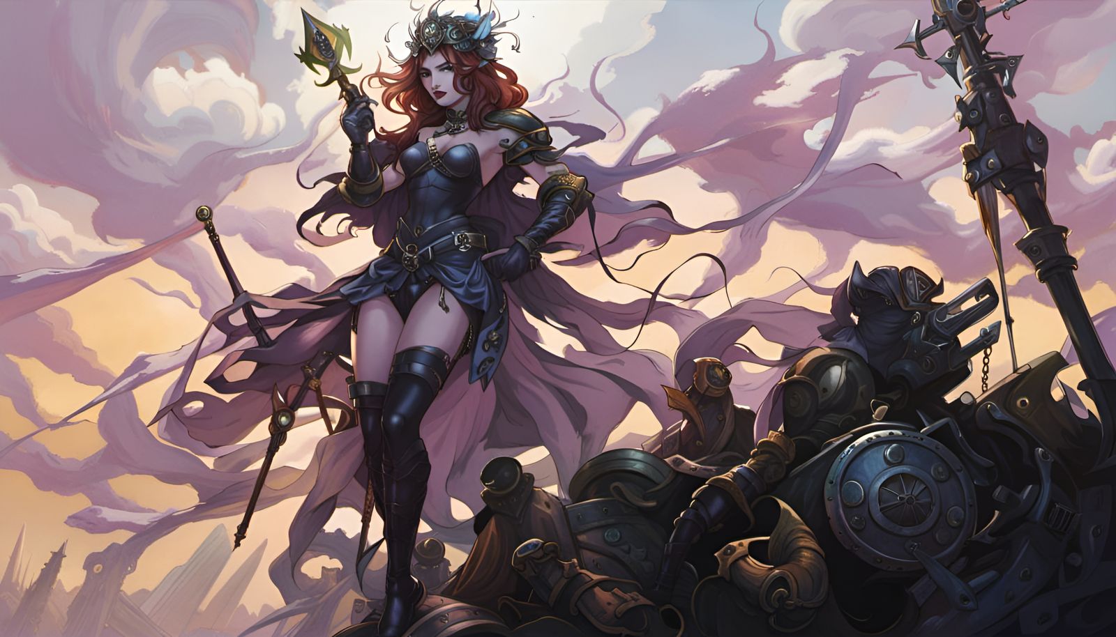 Beautiful Cyberpunk Warrior