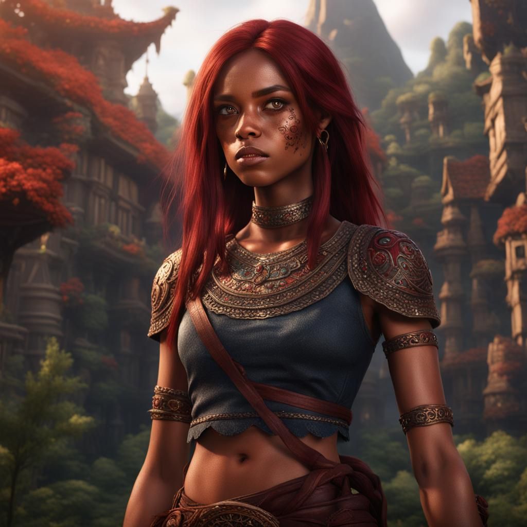 Fantasy Portrait of a Young Woman in Digital Art