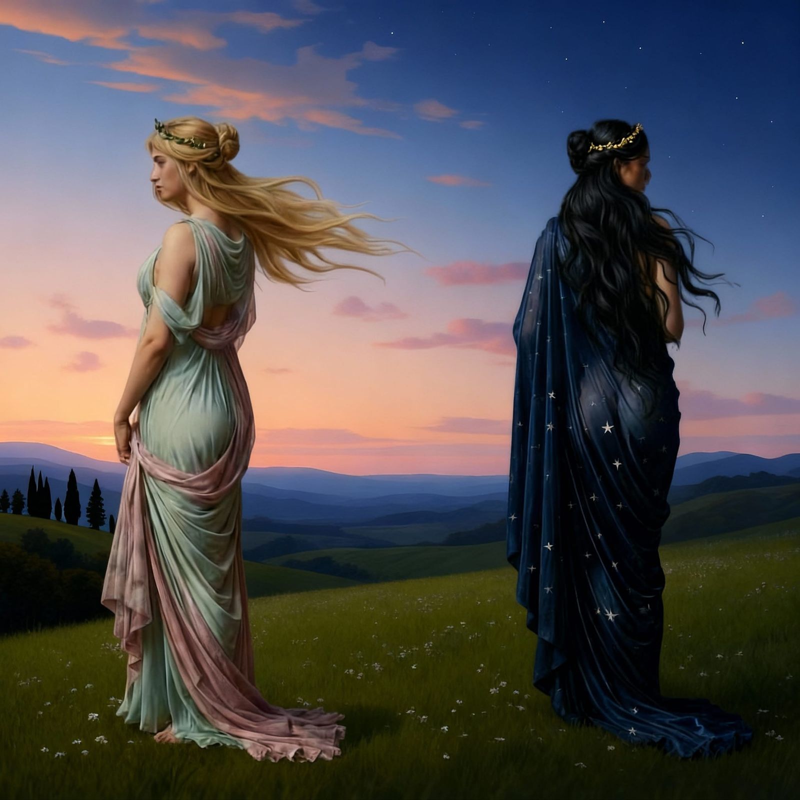 Two Figures in a Majestic Landscape