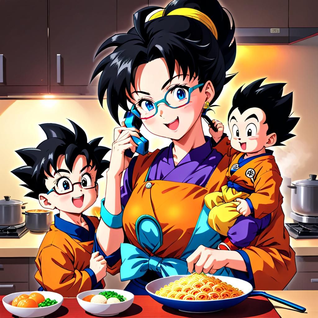 Chi-Chi and Sons: Dragon Ball Anime Illustration