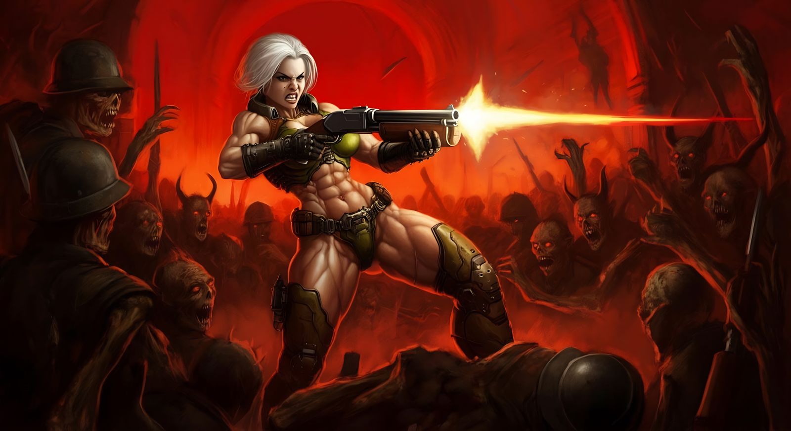 Doom Marine Rages Through Hell in Brutal Combat