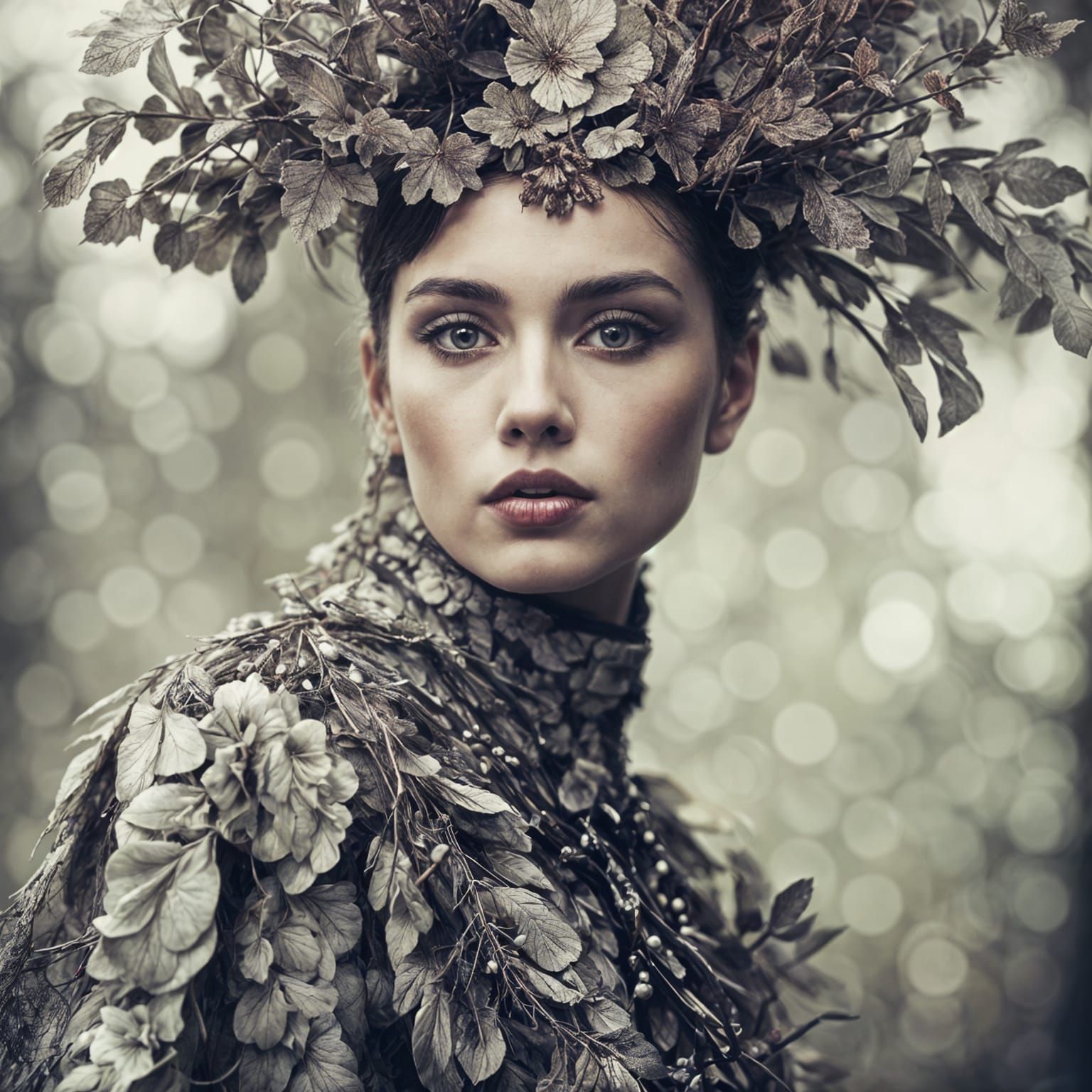 Fashionable Forest Creatures Striking a Pose in Double Expos...