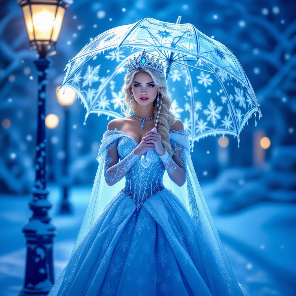 Icy Princess in Photorealistic Style