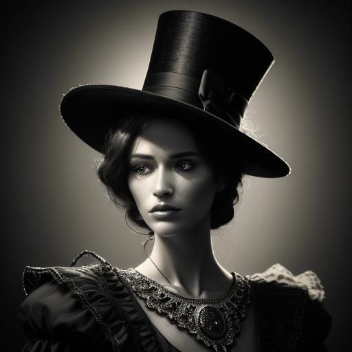 Top Hat on Mannequin in Chiaroscuro Lighting
