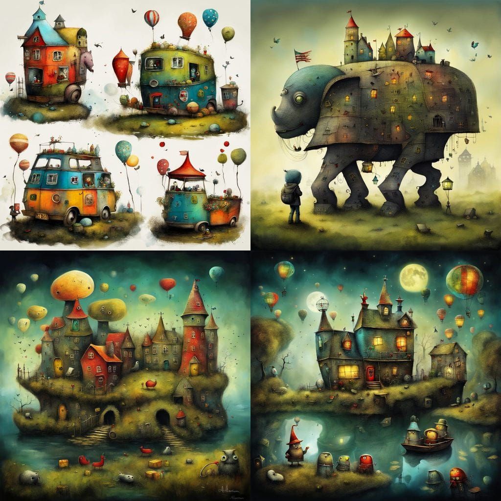 Mysterious Landscape in Impressionist Style