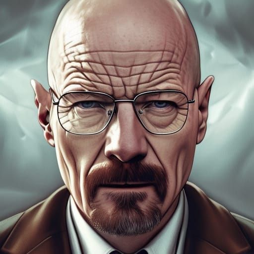 Hyperdetailed Portrait of Walter White by Rutkowski