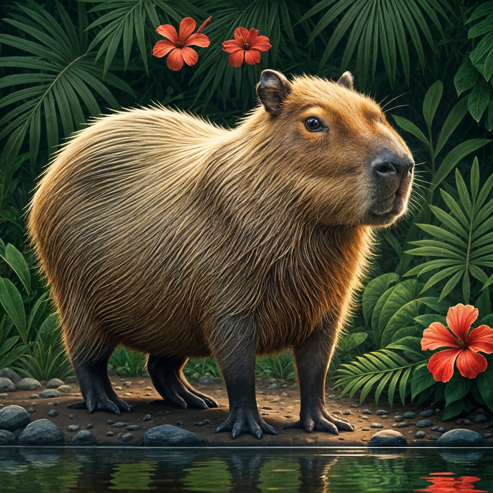 South American Rodent in a Tropical Environment