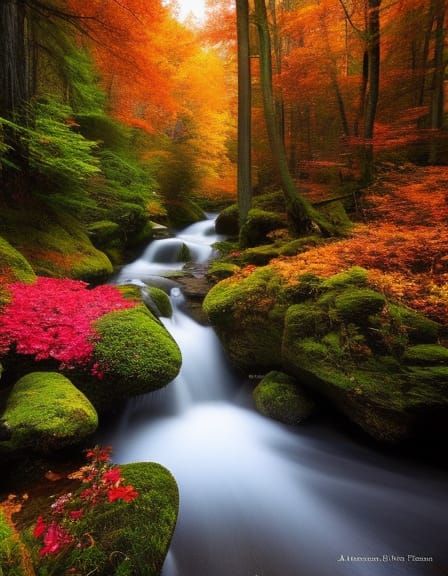 Surreal Light Beams Separate Black and White