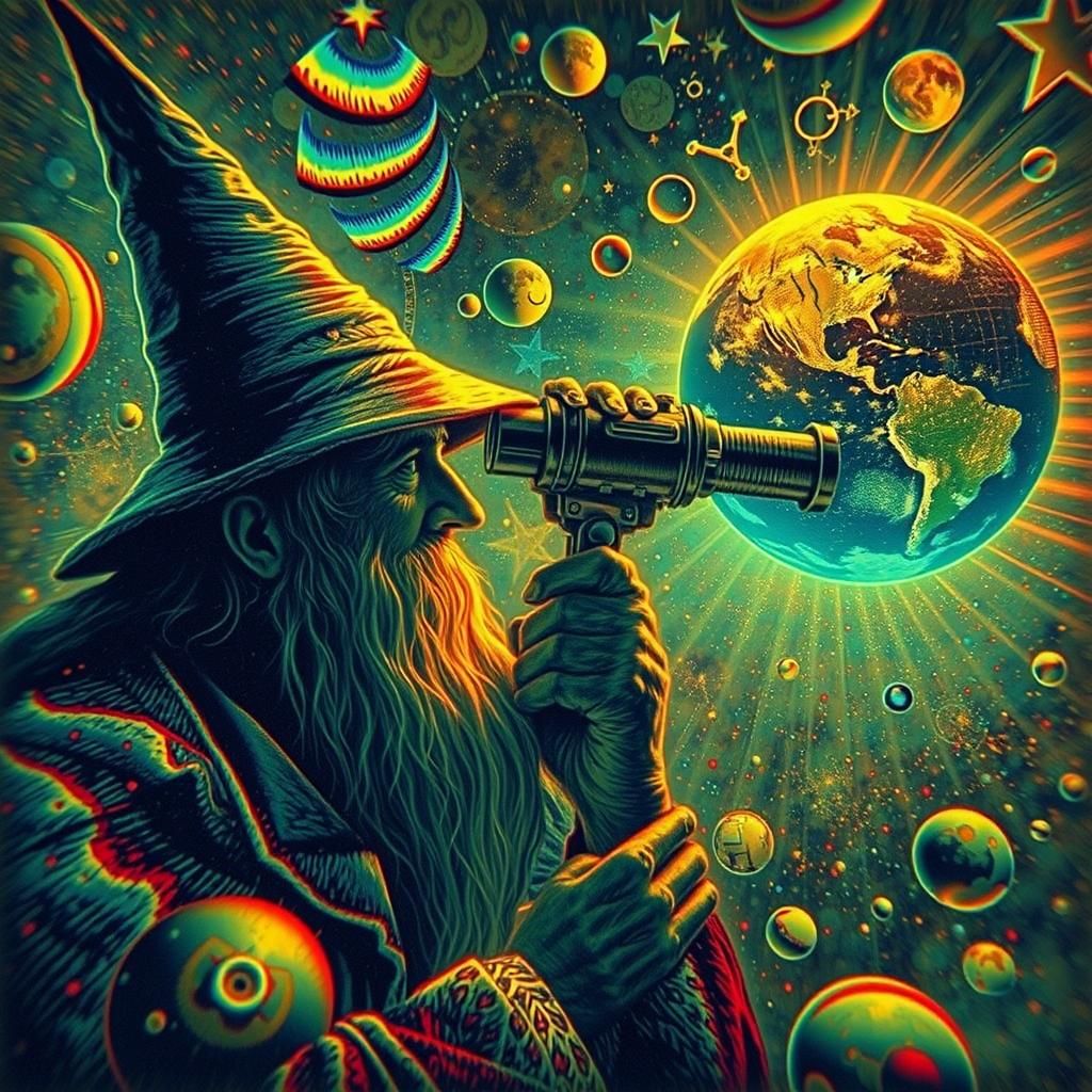 Wizard of Oz Hologram in Vintage Prismatic Observatory