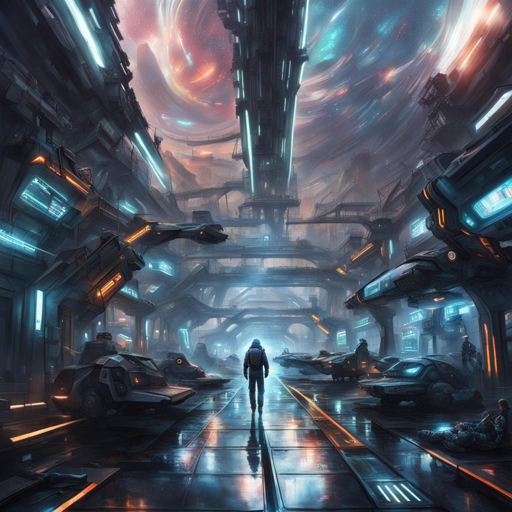 Futuristic Sci-Fi Digital Art Creation