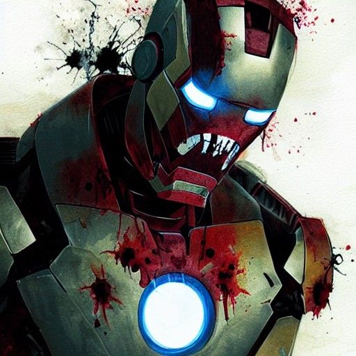 Sinister Iron Man Zombie by Greg Rutkowski