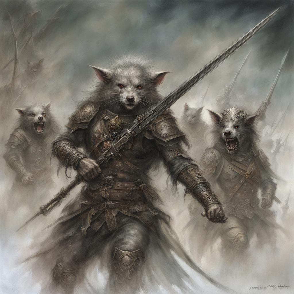 Wererat Cavaliers vs Dog Soldiers: Ethereal Fantasy Combat