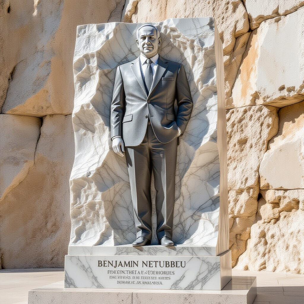 Realistic Stone Statue of a Statesman