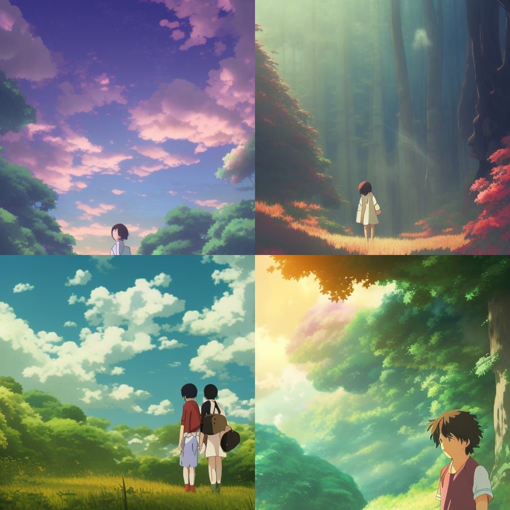 Anime Key Visual in Studio Ghibli Style