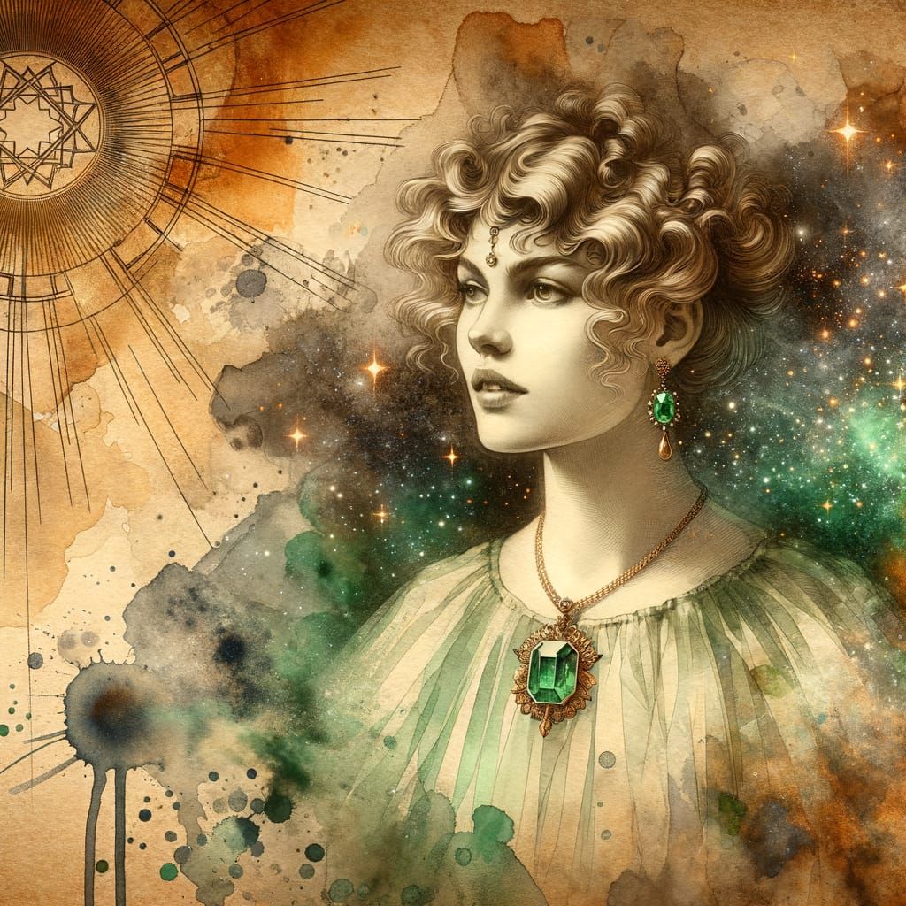 Norse Goddess Radiates Ethereal Beauty in Burnt Sienna Hues