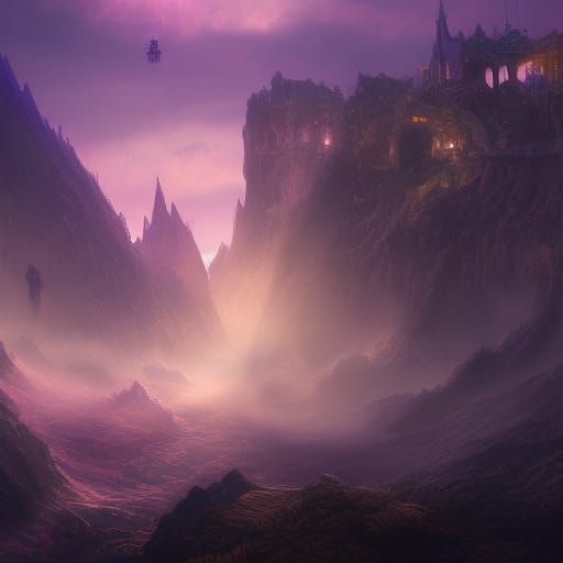 Violet Sky Acrylic Pouring Fluid Art