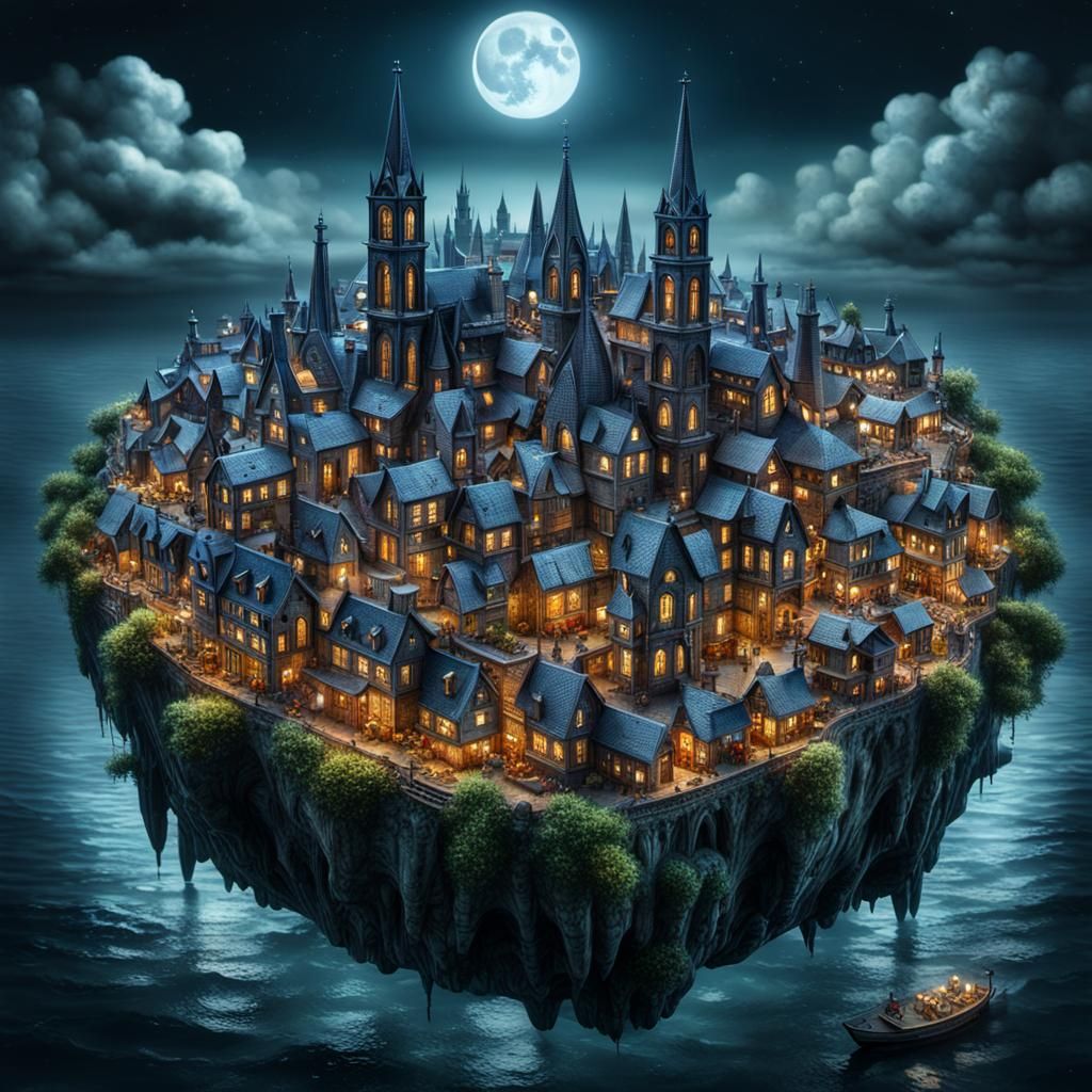 Floating Gothic City