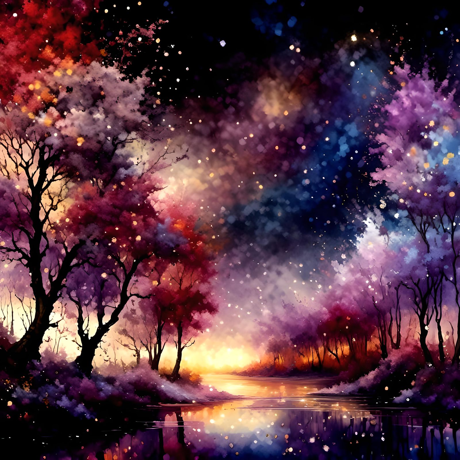 Glitter glitter, shimmering glitter everywhere, Twinkling st...