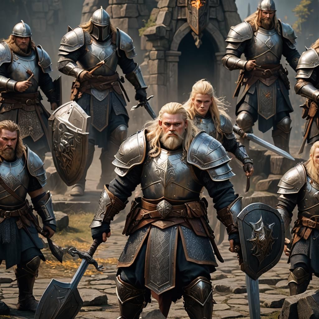 Young Dwarf Paladin in Detailed Fantasy Art