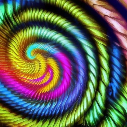 Iridescent Rainbow Vortex: A Spiraling Gyre