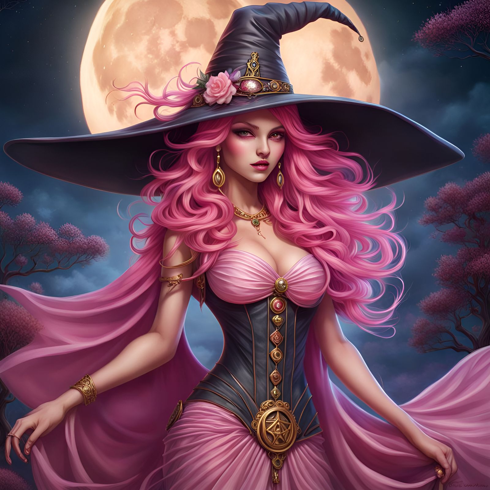 Pink witch