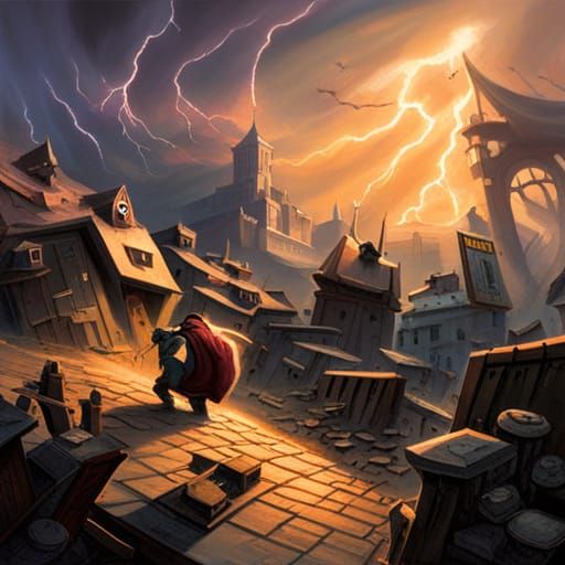 Executioner's Journey: Electric Chair in a Storm