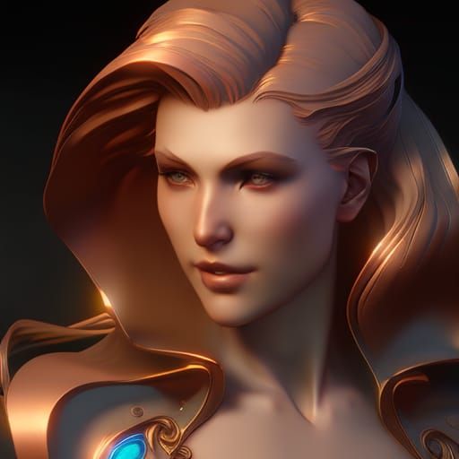 Detailed Portrait in Artgerm and Mucha Style