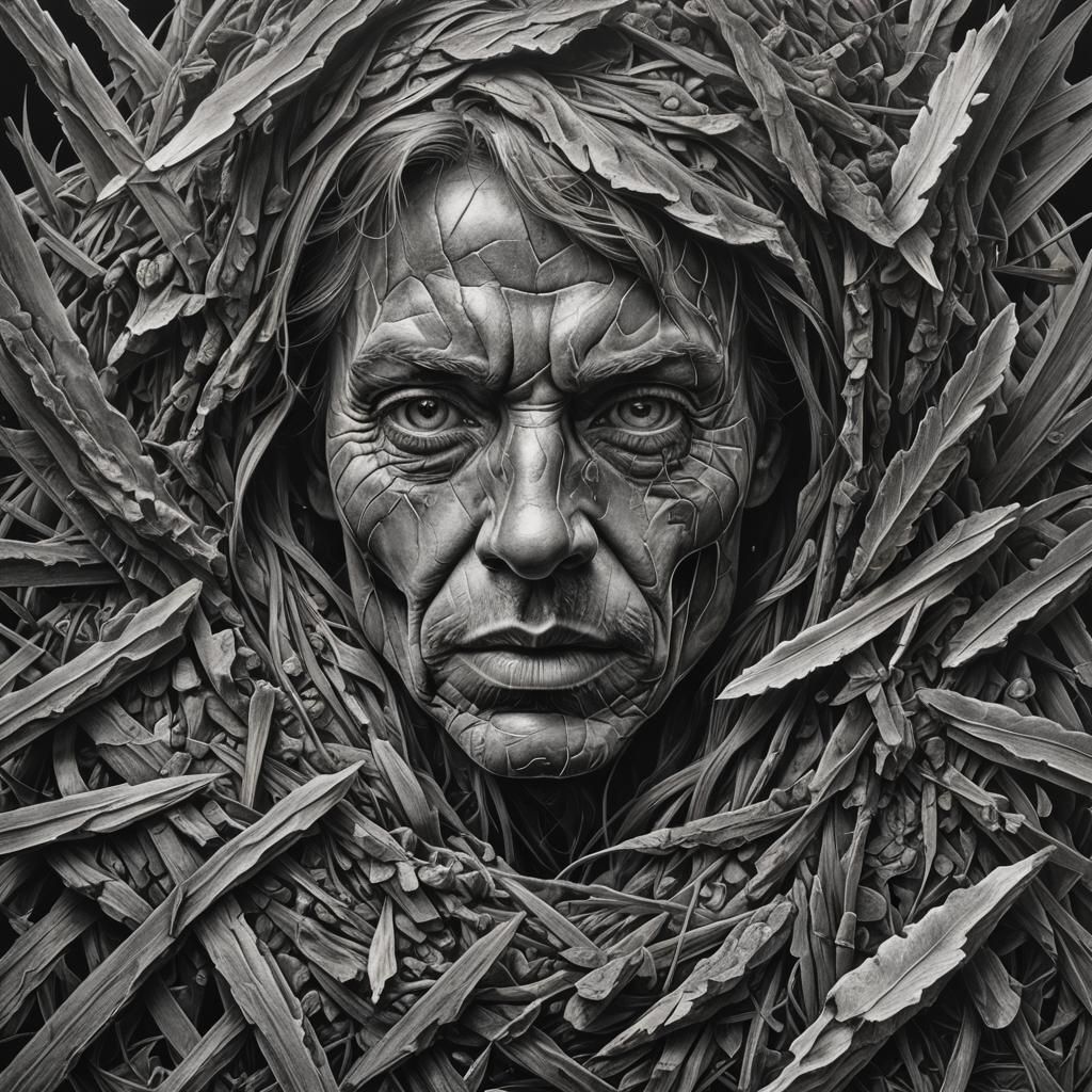 Hyperdetailed Charcoal Drawing of a Graphite Master