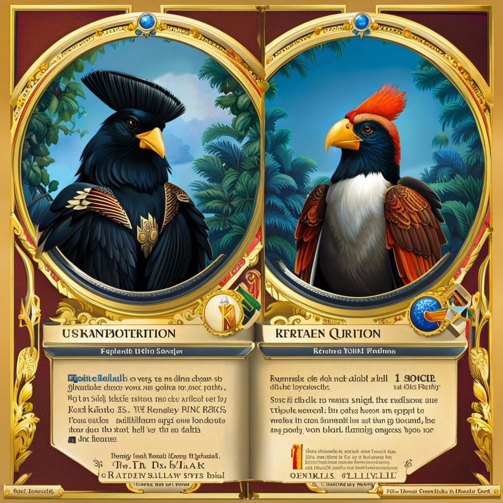 Detailed Magpie Bird Illustration with Mystic Fog