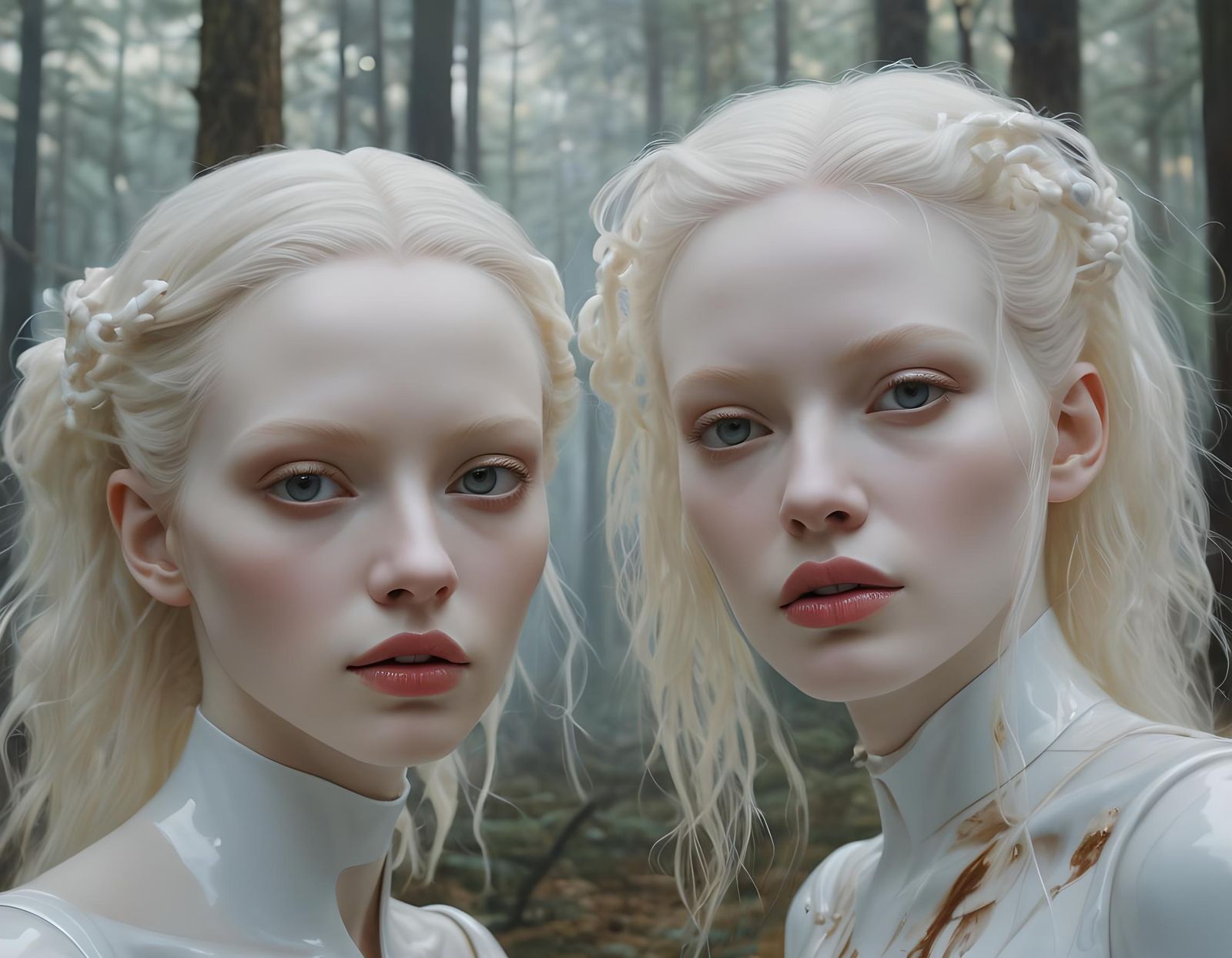 Fembot Clone Team Outing in Hoia-Baciu Forest, Romania