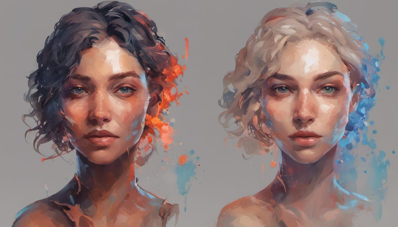 Binary Portrait in Digital Art Style