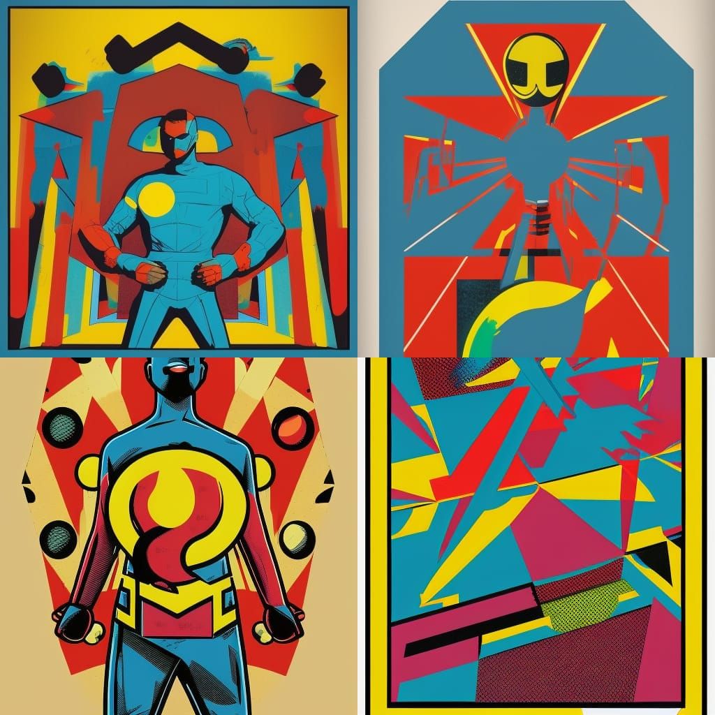 Pop Art Comic Book Screen Print in 8k