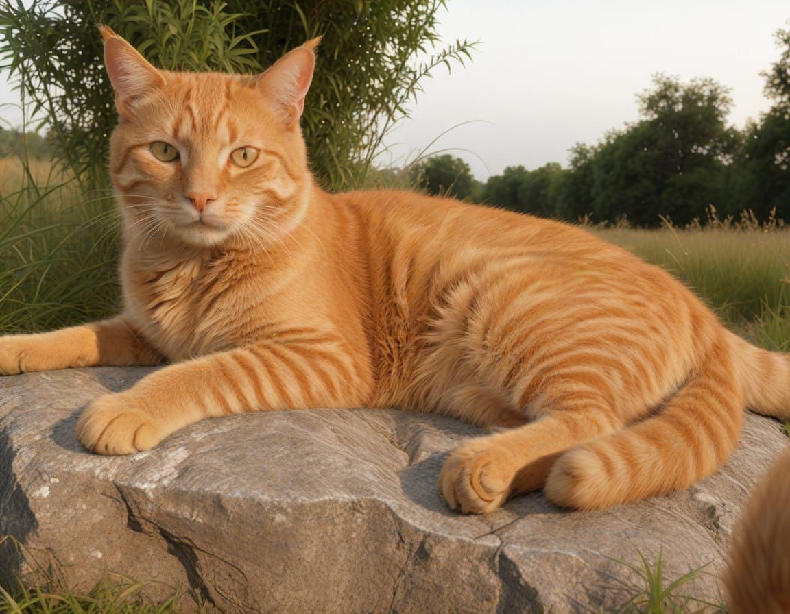 My old Tabby Cat in the Texas Hill Country. We found him just across the road, tiny, mewling, and very dehydrated - it w...
