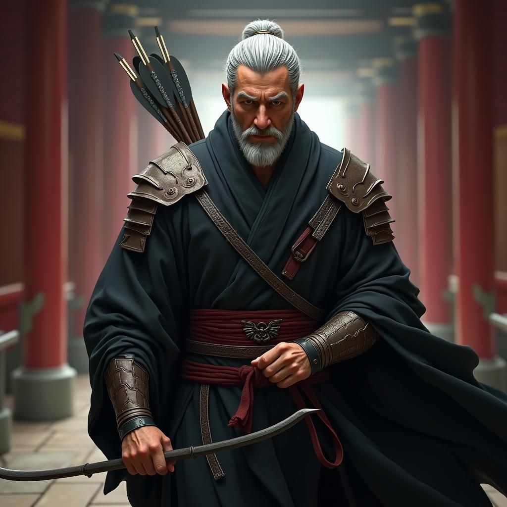 Modern-Day Assassin in Dark Armor - Concept Art Portrait