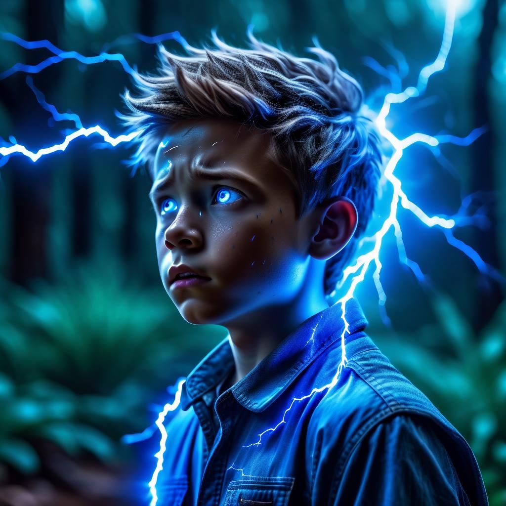 Boy's Magical Powers Unleashed in Hyper-Detailed Photo