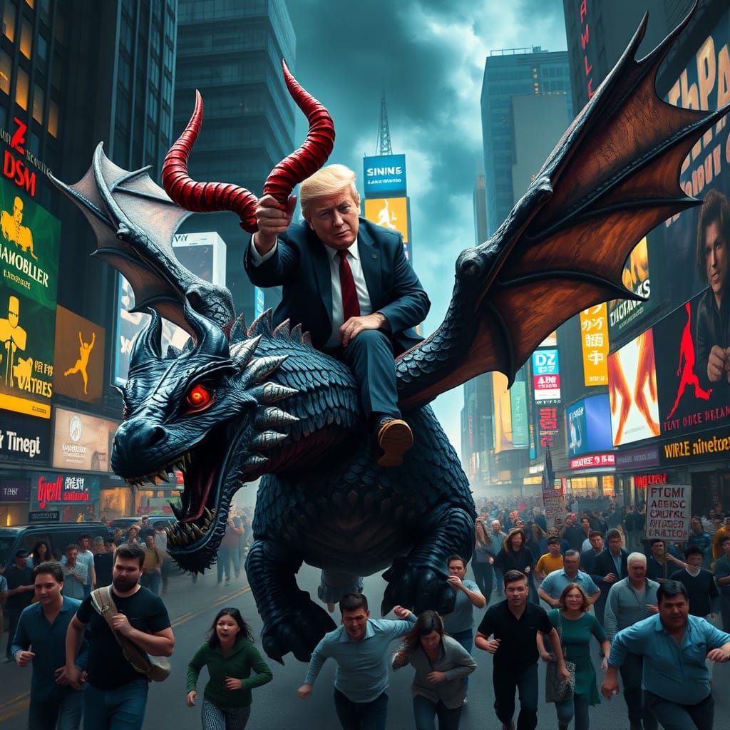 Americanism in Dark Fantasy: Trump Rides Demon Dragon