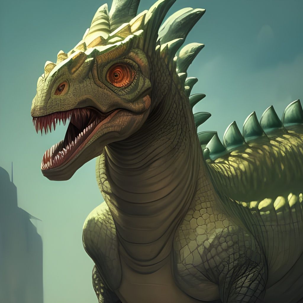 Detailed Dragonsaur Portrait in Unreal Engine 5