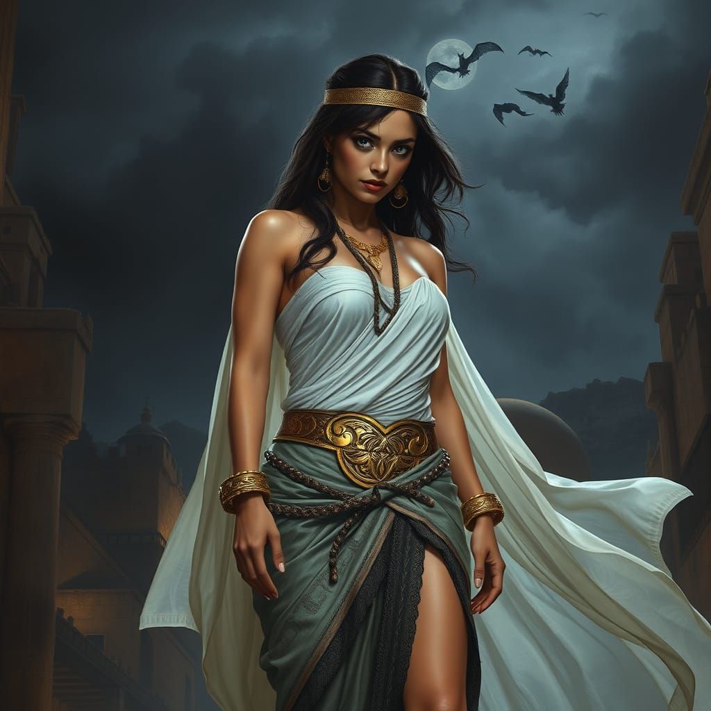 Priestess in Jerusalem: A Fantasy Oil Painting