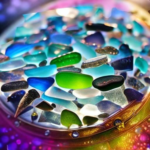 Kaleidoscopic Flame Flower in a Surreal Futurism Style