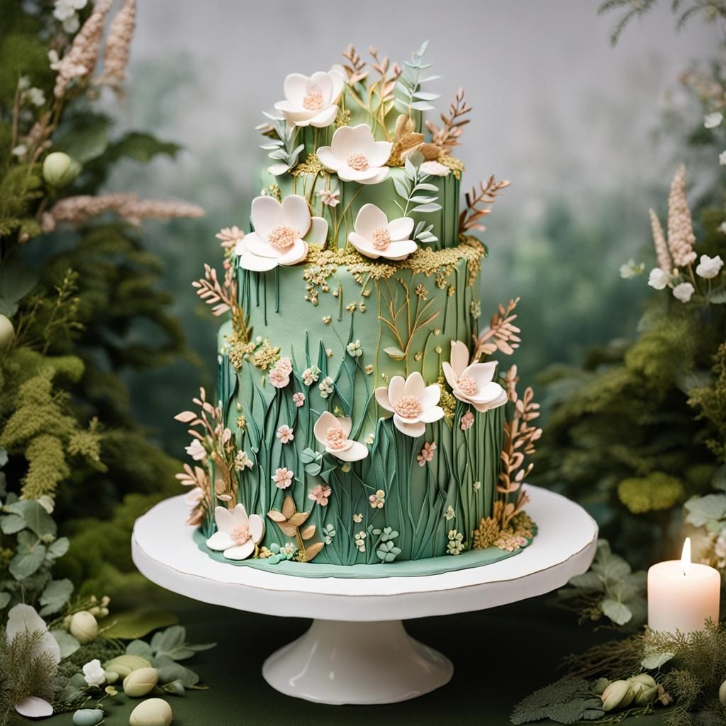 Enchanted Forest Cake: A Multi-Tiered Woodland Masterpiece