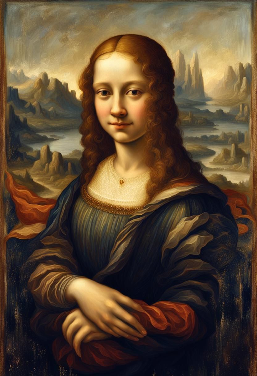 Renaissance Portrait of Woman with Enigmatic Smile