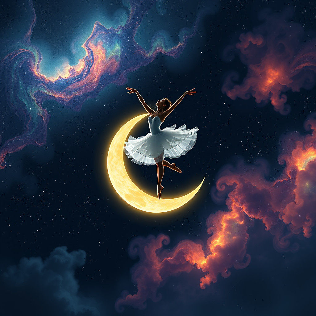 Ballerina on the Moon: A Digital Matte Painting