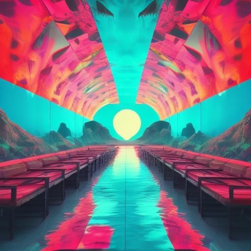 Surreal 80s Liminal Space Travel Documentary Still