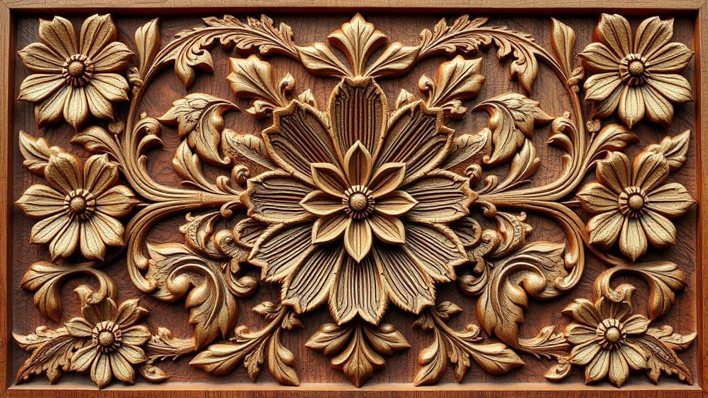 Floral carving