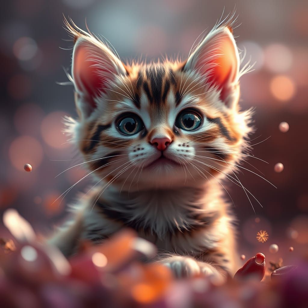 cute kittycat.hyperal. depth of field. bokeah