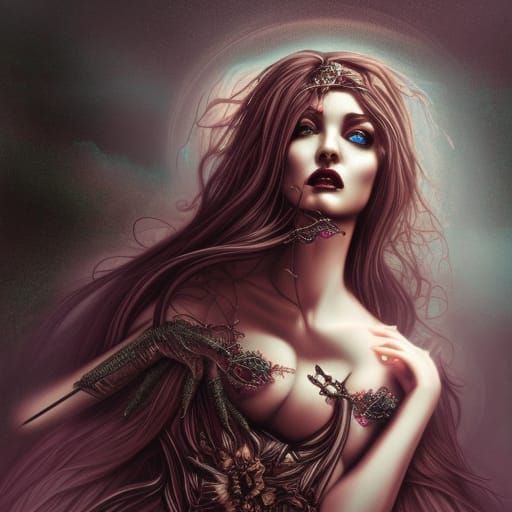 Photorealistic Gothic Concept Art: Aphrodite