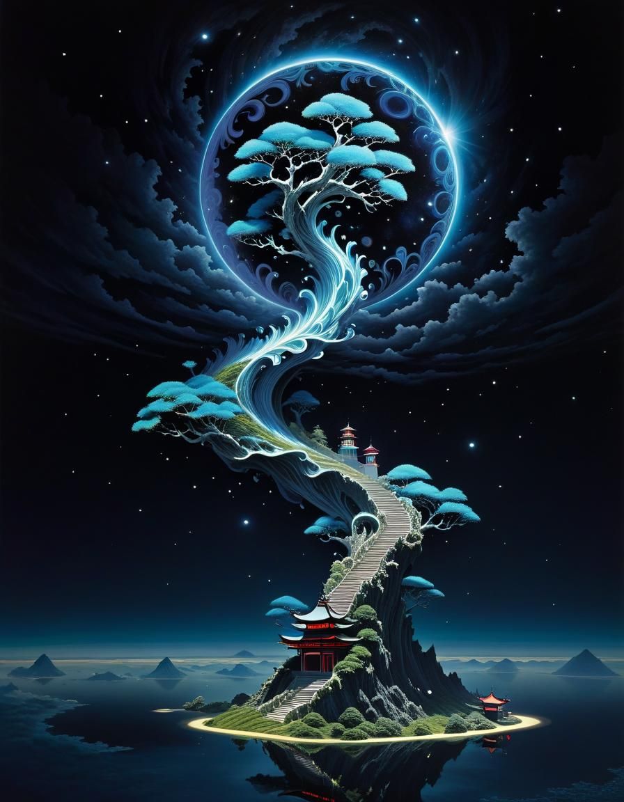 Goddess of Summer Solstice in Art Deco Style