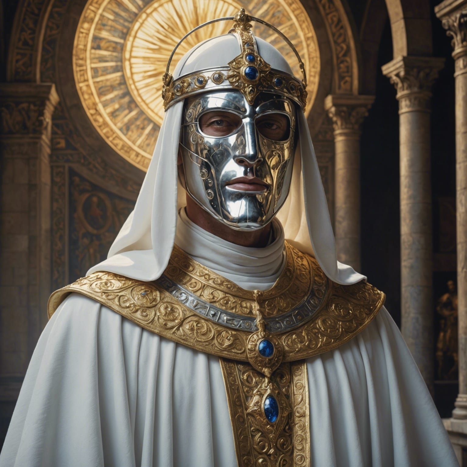 Baldwin IV with Chrome Mask in Renaissance Style