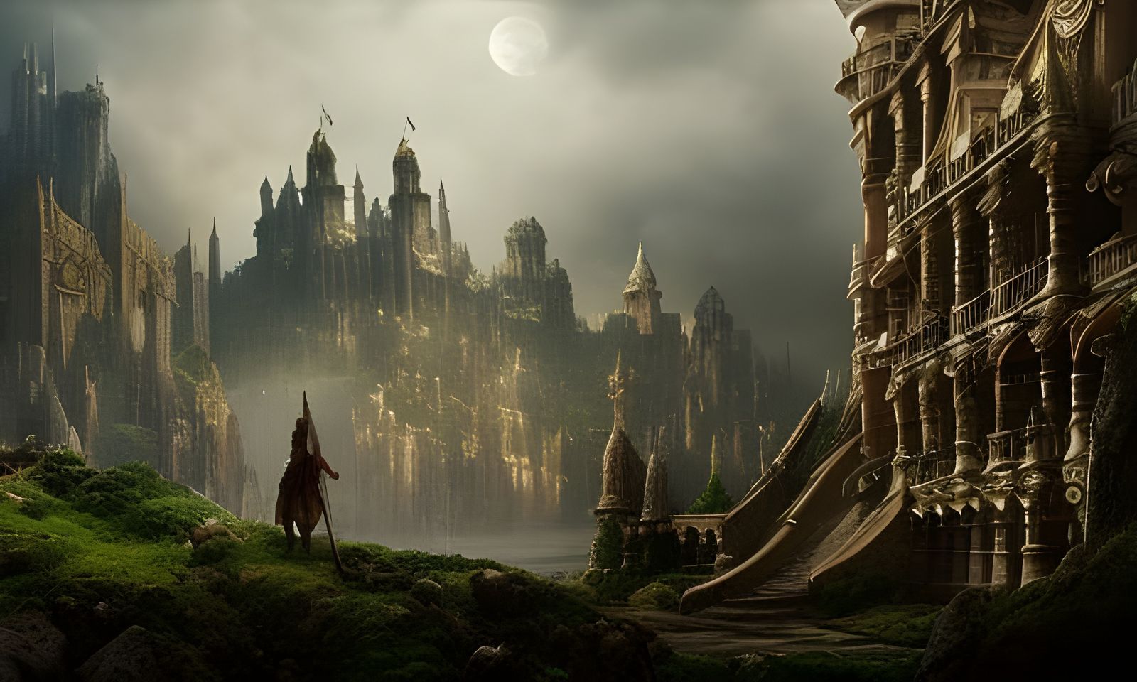 Epic Fantasy Kingdom: Dramatic Digital Matte Painting
